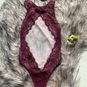 Lace/mesh bodysuit